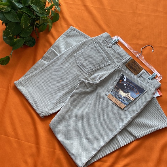 NWT Vintage Cream Beige Corduroy Pants Jeans Unisex Straight Cut Flare Canada - Picture 10 of 14